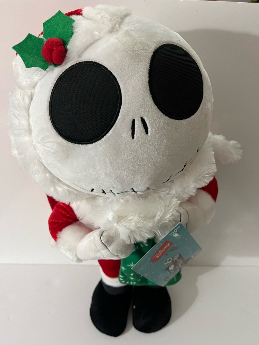 Disney Nightmare Before Christmas Jack Skellington Holiday Greeter Plush